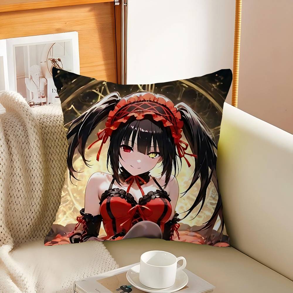 Date A Live Tokisaki-Kurumi Anmie Kuddfodral Bilkastkuddefodral För Soffa Bil Julklapp 40x40cm 45x45cm