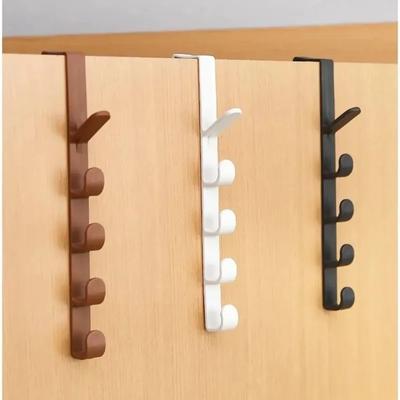 1pc Bedroom Door Hanger Purse Holder for Bags Rails Clothes Hanging Rack Over The Door Plastic Home Storage Organization Hooks