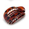 Fashion Oval Hair Claw Clip for Women New Design Leopard Matte Curved Flat Styling Barrettes Acrylic Lying Down Hair Accessories