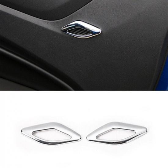 For Chevrolet Camaro 2016-2024 Glossy Chrome Inner Door Horn Frame Cover Trim