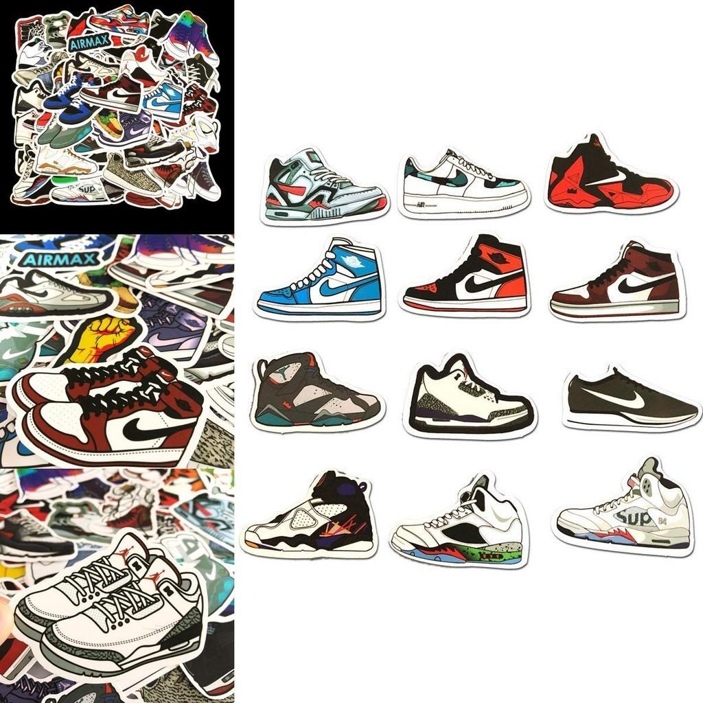 Zapatillas de Marca Pegatinas de Baloncesto Impermeables de 50 Piezas Para Decoraciones DIY y Personalización