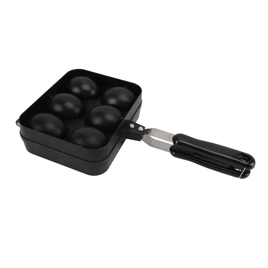 Oboustranná grilovací pánev Takoyaki s 6 otvory, nepřilnavá grilovací pánev Takoyaki, kuchyňská vaření, pečení, dort