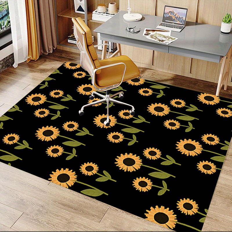 1PC Sunflower Pattern Non-Slip Floor carpet, suitable for Office, bedroomand playrooms. It can also be used as a sofa footrest cover-T77