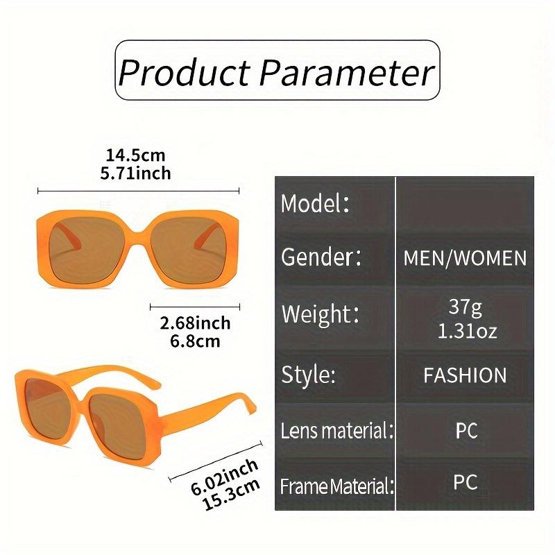Festliche Strandparty-Sonnenbrille Überdimensionierte quadratische Fassung Lebendige Farben Sommer-Spaß Outdoor-Reisebrille