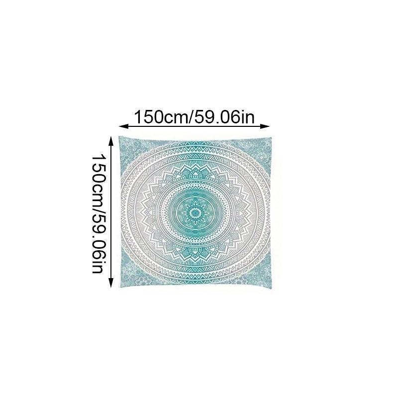 

1шт влагостойкий брезент с полиуретановым покрытием для кемпинга, водонепроницаемый, быстросохнущий, прочный, легкий, с напечатанным дизайном, занавес для кемпинга 150cm*150cm