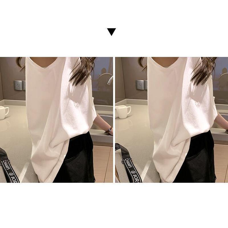 Women S Loose Round Neck Sleeveless T Shirt Summer Casual Top
