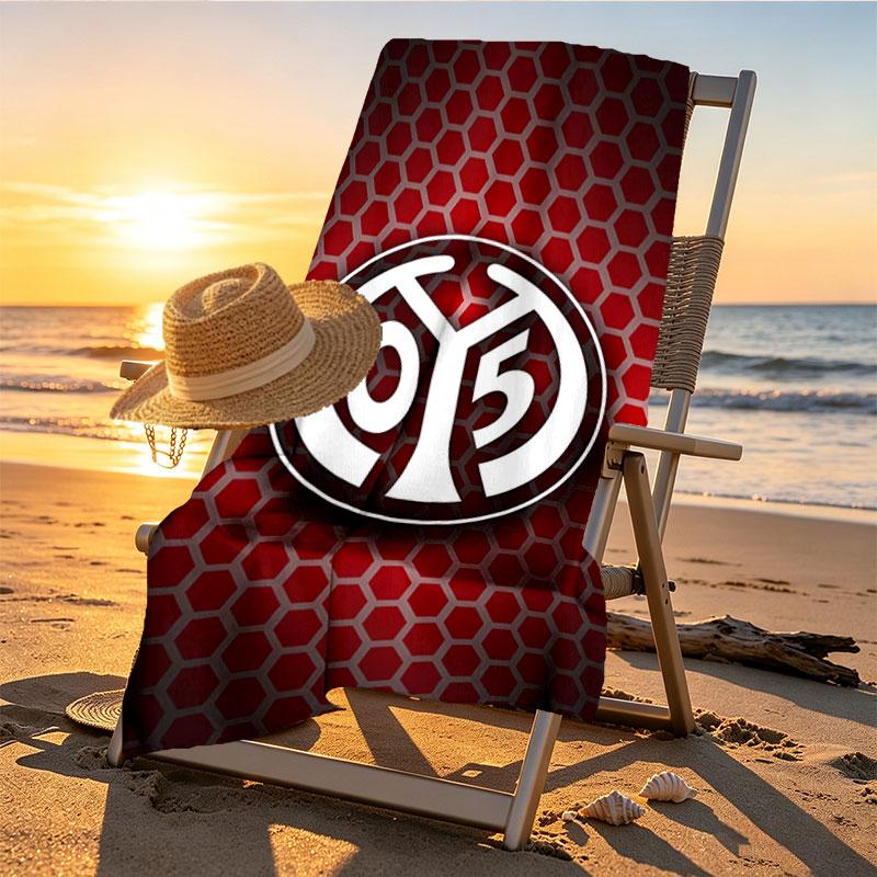 05 1FSV Mainz 05 Print Beach Towel Design, Soft, Lightweight. for Home Bathroom, Spa, Pool, Yoga, Surfing, Camping, Gift for Family, Friend