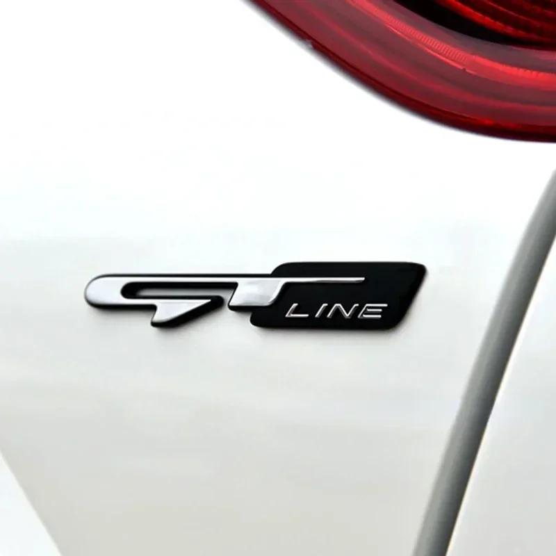 3D kovový odznak nálepka na zadní kufr karoserie auta pro KIA GT Line K3 K4 K5 Sportage Ceed RIO Optima Picanto Autodoplňky