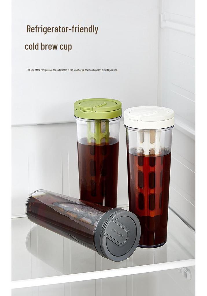 Youcui Portable Large Capacity Cold Water and Coffee Cup with Tea Separation
