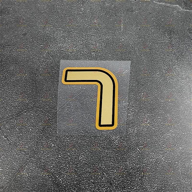 

1PC Gold Motorcycles Number Stickers Waterproof for Motorcycle Helmets Fuel Tanks Tailbox Scooter Universal Vinyl Decals S-High 5cm