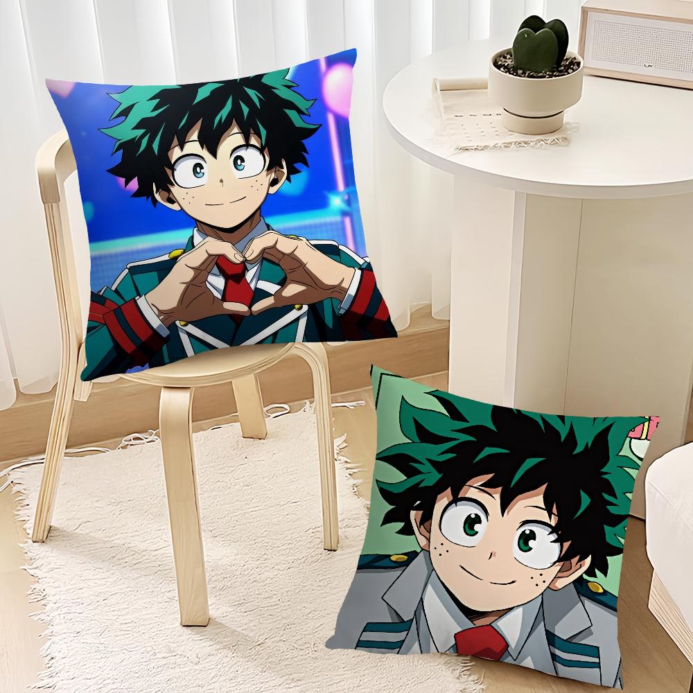 Anime M-My H-Hero Academia Izuku Midoriya Cushion Cover Living Room Headboard Office Bedroom Cushion Sofa Nap Time Pillow Case
