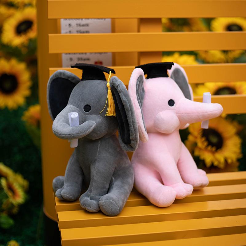 Kawaii Abgestuftes Elefantenspielzeug Stofftier Plüschtier Tierpuppe Für Kinder White Elephant Spielzeug Cartoon Für Mädchen Niedliche Spielsachen zum Verschenken