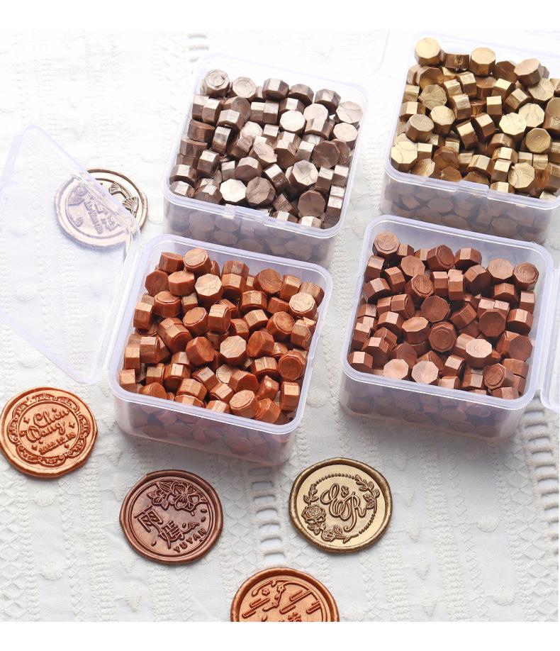 Metallic Wax Granules for Sealing Stamps: Ideal for Invitations, Envelopes & Letters.
