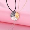 Stylish Sun Moon Star Pendant Necklace Set Decoration for Best Friend Couples Adjustable Chain Fashion Jewelry Gifts
