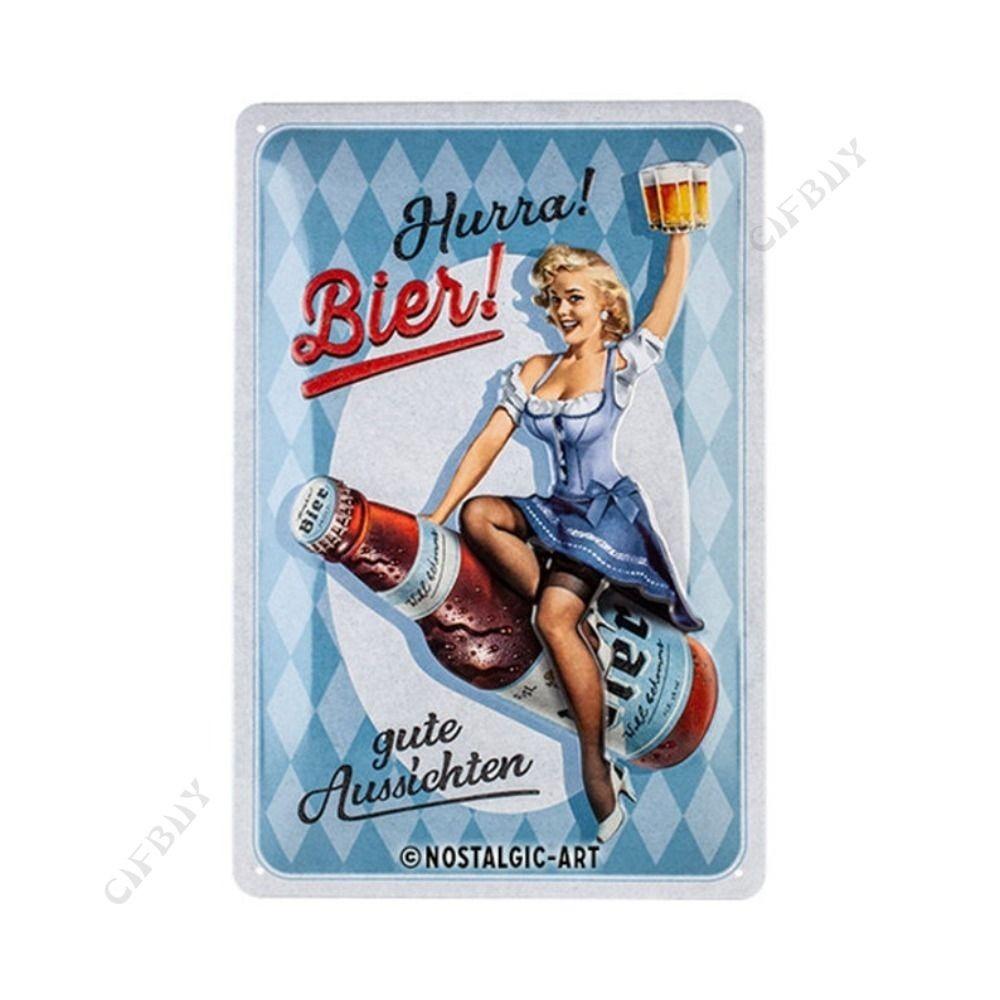 Beer poster on the wall, metal plaque 20x30cm