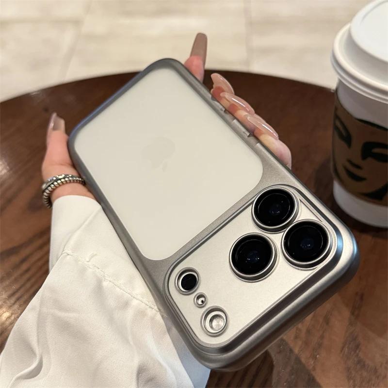 

Розкішний Ультратонкий УФ Покриття Матовий Антиковзкий Чохол для Телефону 17 Pro Max для iPhone 17 Захисна Плівка на Камеру Напівпрозорий Твердий Полікарбонатний Чохол 15Promax