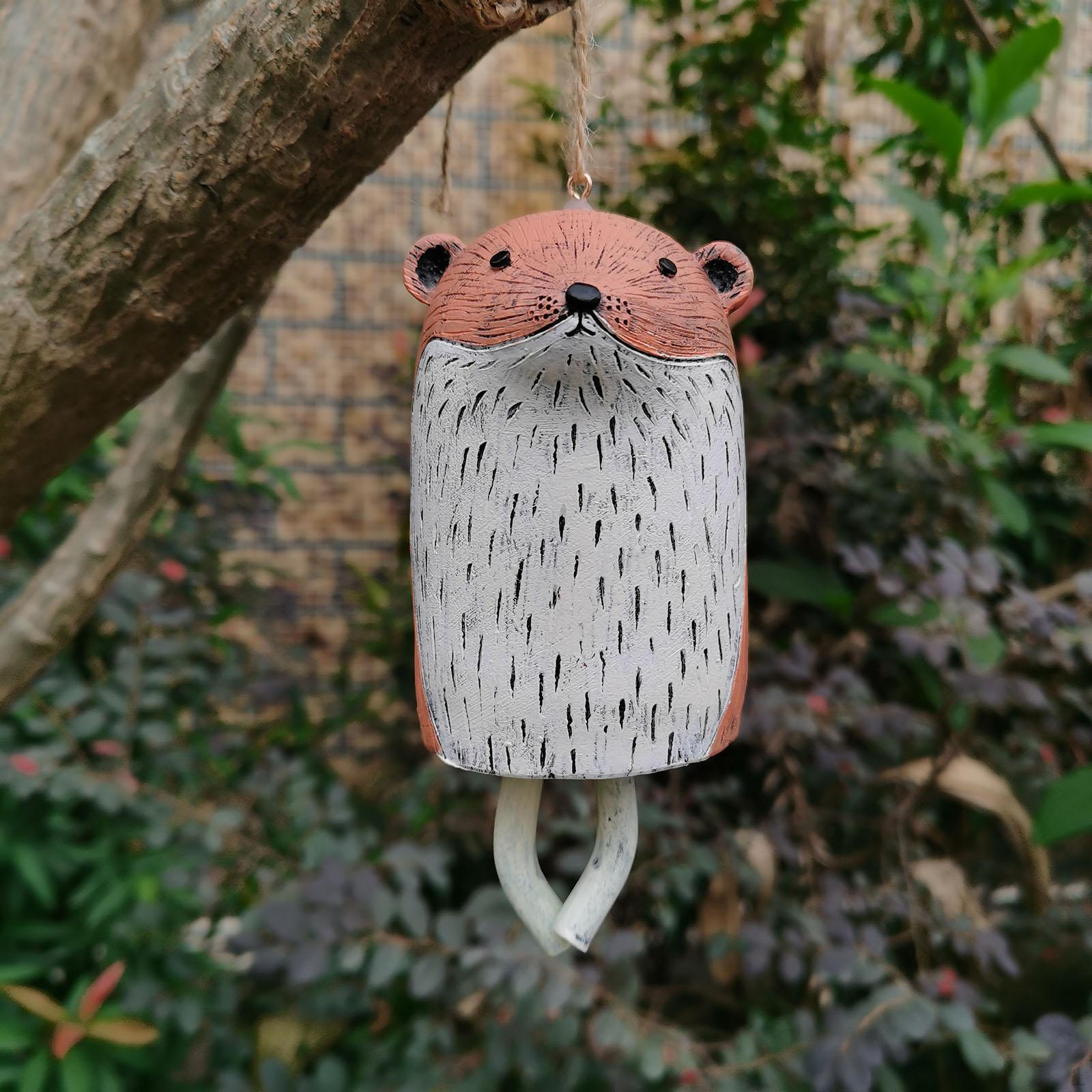 Animal Pendant Aeolian Bell Abstract Art Handmade Hanging for Home D