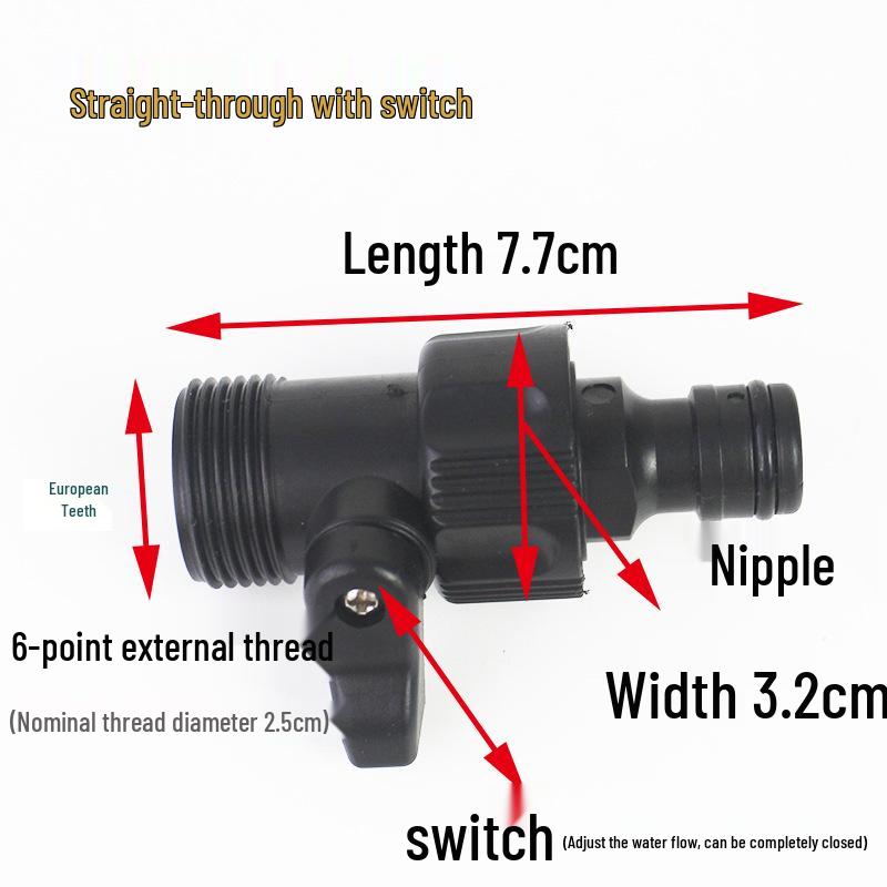 Two-Way/Three-Way Plastic Diverter Valve with Quick Connector for Water Pipes
