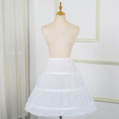 Girls Lolita Petticoat Children Fluffy Short Crinoline Women Underskirt 3 Hoops Skirt for Daily Wear Dress-up Performance & Cosply