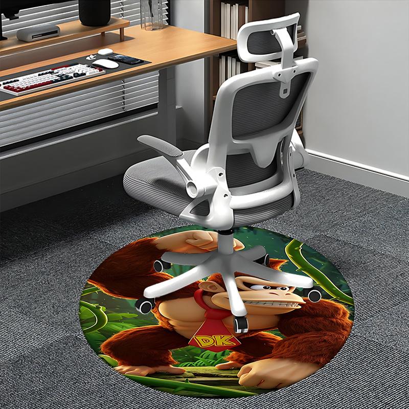 

Круглый коврик для стула Donkey Kong - Коврик для декора дома DK для офиса, гостиной 80cm