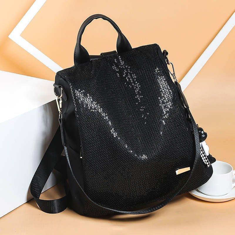 Ui Sequined Backpack Women's New Internet Celebrity Anti-theft Schoolbag Women's Korean Version of Oxford Cloth Travel Backpack Women's Large Capacity