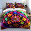 Colorful Mandala Three-Piece Set Decor Multiple Sizes Kid'S And Adults' Bedroom Exquisite 3Pc Bedding Set, Gift