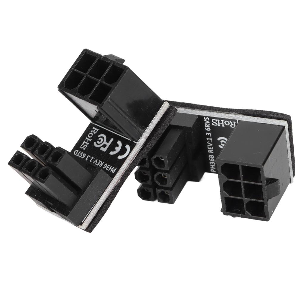 2PCS ATX 6pin Adapter Abrasion Performance Small Volume Light Weight Desktops Graphics Card AdapterSponge Model