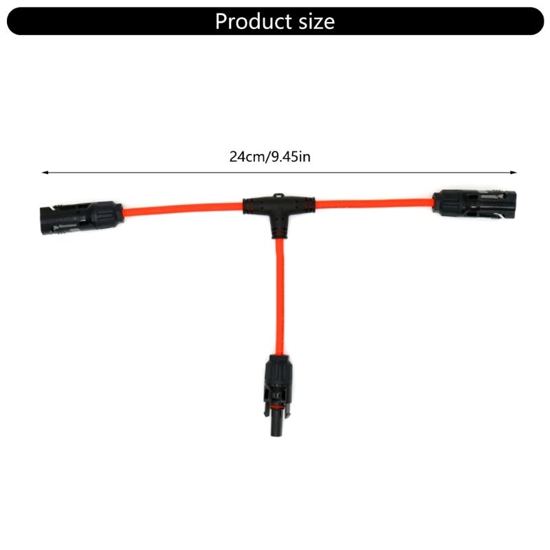 Solar Panel Panels Branch Connectors 30A 1000V Double Photovoltaic Wire Splitters 6mm² Extension Cable Pair for Energy Systems