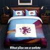 Aston Villa Football Design Bed Bedding Set 1 Duvet Cover + 2 Pillowcases Soft Breathable Household Bed Linens