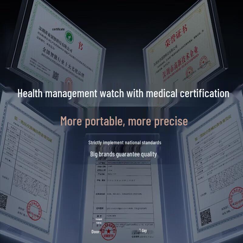 KPEP Medical Certified Smartwatch with ECG, Blood Pressure & Multi-Health Monitor (CN version)