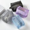 Large Capacity Key Bags Transparent Cosmetic Bag Square Mesh Storage Pouch Mini Zipper Coin Purse Mini Wash Bag Stationery Case