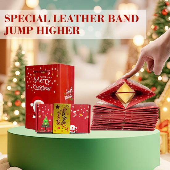 Yousheng Christmas Gift Box Explosion for Money Merry Christmas Folding Bouncing Gift Box Pop Up Money Box for Party Supplies
