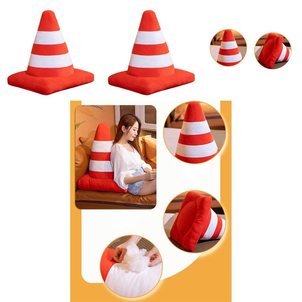 Creative Traffic Safety Cone Pillow Plush Toy For School And Kindergarten Teaching Aids