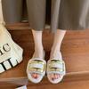 Fashion 2025 New Fluffy Women's Slippers Home Fashion Luxury Designer Shoes Woman Autumn Winter Fuzzy Fur Slides Indoor Elegant Shoes