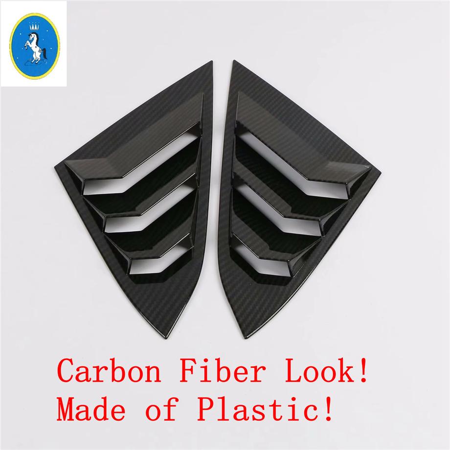 Auto Rear Window Pillar C Post Vent Louvers Scoop Decor Panel Cover Trim For Honda Civic Sedan 2016 -  Interior Accessories