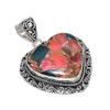 Natural Watermelon Tourmaline Gemstone 925 Sterling Silver Pendant 2.09" ETC-14049