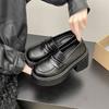 Fashion versatile loafers women's summer new comfortable thick-soled non-slip heightening small leather shoes