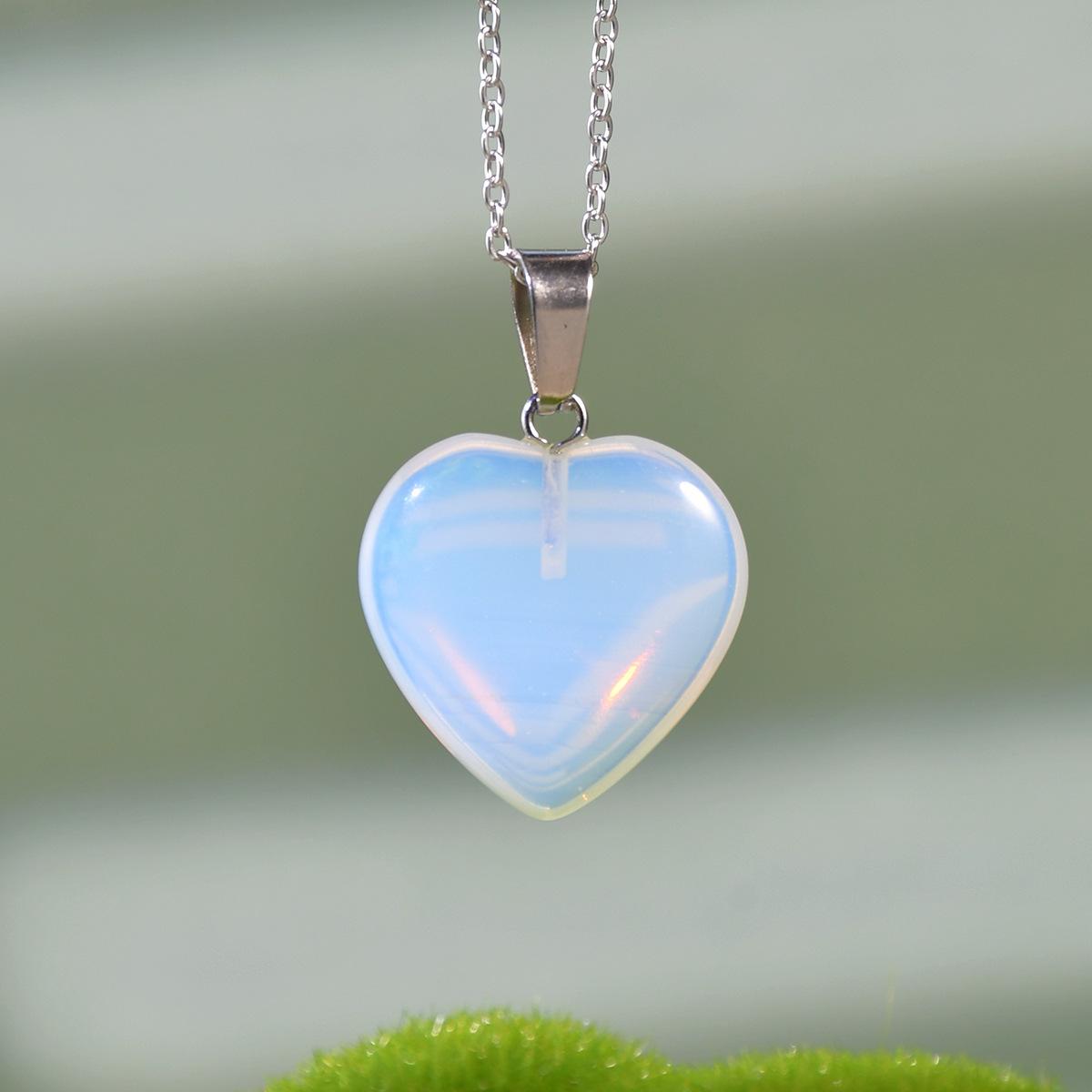 1Pcs Crystal Necklace  Women s Versatile Natural Stone Pendant Necklace  Collar Chain