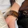 Chunky Design Geometric Bracelets Gradient Color Opening Bangles  Fashion Accessories