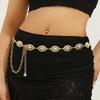 Waist Chain European and American Retro Belt Oval Engraving Waist Decoration Skirt Accessories Waist Seal