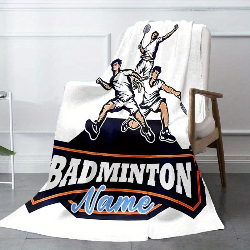 Badminton Customize Your Name Blanket Warm Comfortable And Soft Blankets Are Suitable For Home Lunch Break Blanket Office Sofa Sofa Gift To Relatives
