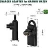 2-Pack USB-C Female To for Garmin Watch Charger Connector Male Adapter, Type C To Charging Adapter for Instinct 2 3 E/Fenix 8/6/7X/7/6X/Venu 2