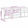 LED Sideboard Reclaimed Wood Look 181.5 x 37 x 67 cm Engineered Wood