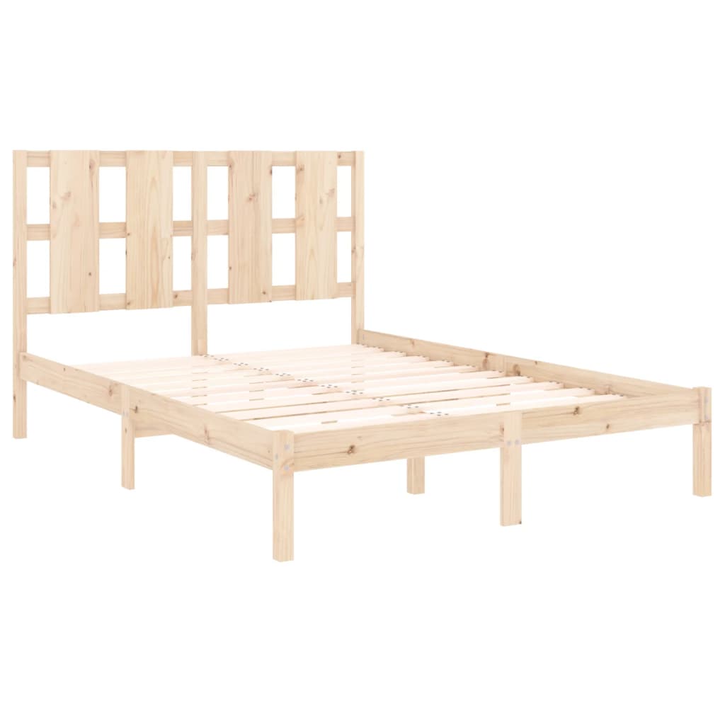 Solid Wood Bed 135 x 190 cm