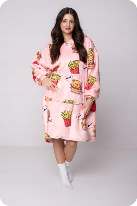KOC BLUZA Oversize Calda Spessa KOCOBLUZA 2in1 XXL KOTOBURGER Pelliccia [KB-W26]