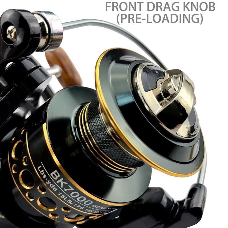 New Rigidity Lightweight Spinning Reel 5.2:1 / 4.7:1 Smooth 2000 3000 4000 5000 6000 7000 More Durable Saltwater Freshwater Fishing Reel