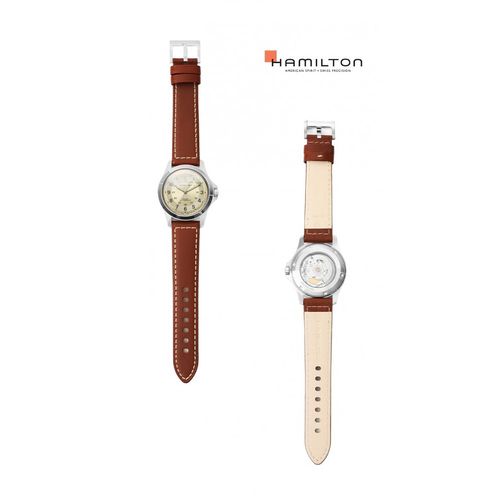Reloj Hamilton H64455523 Khaki Field King de cuero para hombre