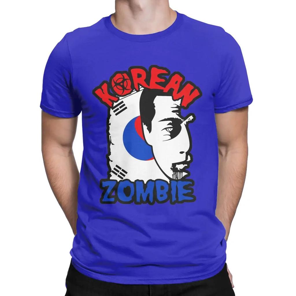Men T-Shirt Korean Zombie Chan Sung Jung Vintage Cotton Tee Shirt Short Sleeve UFC T Shirt O Neck Clothing 4XL