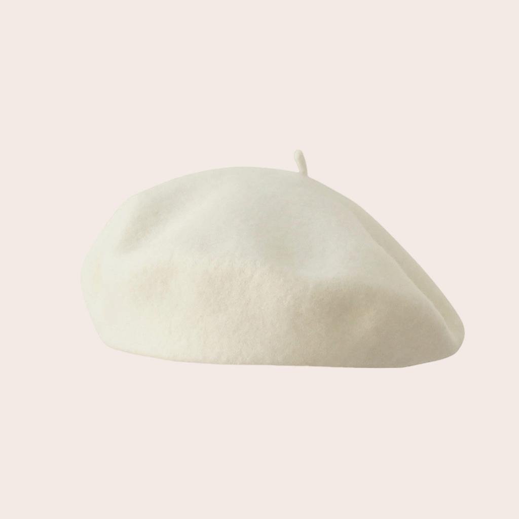 Einfarbig Trend Baskenmütze Mädchen Winter Vielseitig Japanisch Literarisch und Retro Malerhut Damen Herbst