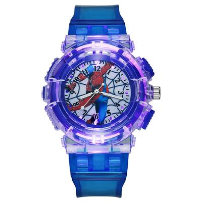 Spider-Man Uhr für Kinder, Leichte Quarz Uhr mit Beleuchtung, Stilvolles und Einfaches Design, Niedliche Uhr, Perfektes Geschenk für den Schulanfang,